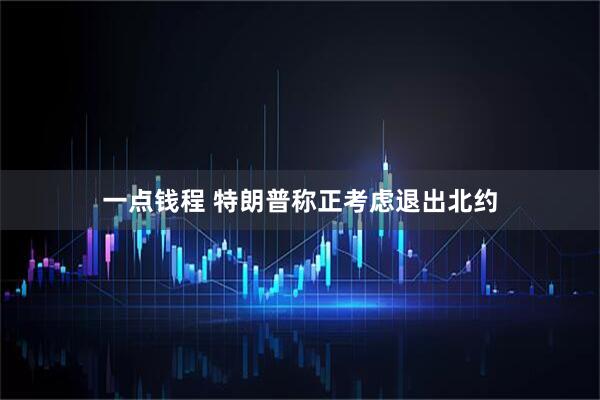 一点钱程 特朗普称正考虑退出北约